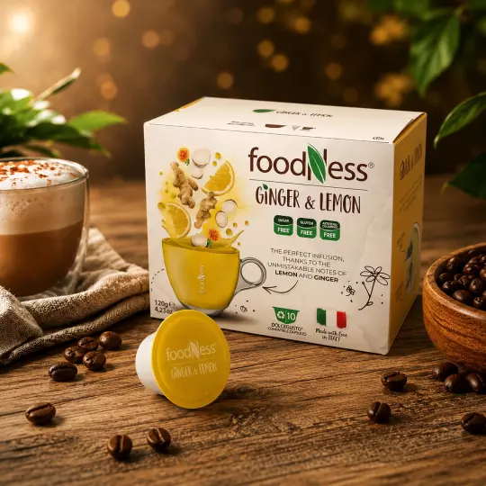 Foodness Ingwer-Zitronen-Tee 10 Kapseln für Dolce Gusto